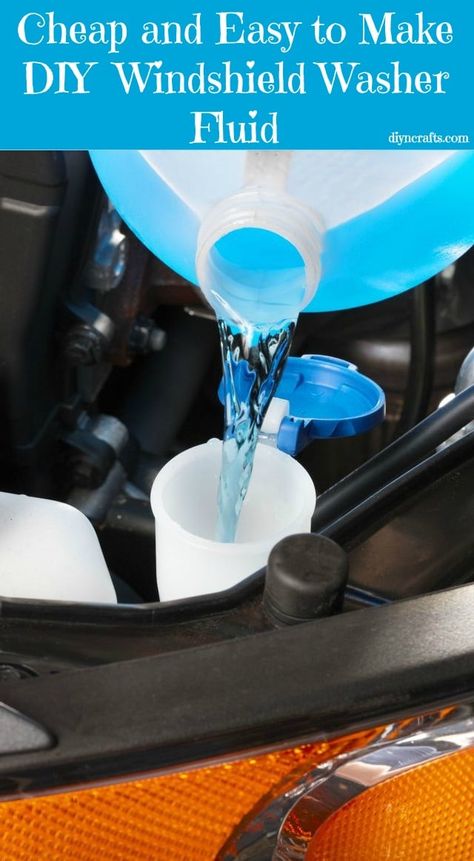 Windshield Cleaner, Windshield Washer Fluid, Car Washer, Car Hacks, Cleaners Homemade, Car Windshield, Diy Car, Car Maintenance, Windshield Wipers