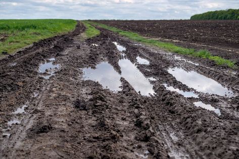 Mud and puddles on a dirt road after rain royalty free stock photos Puddle Reflection, After Rain, Dirt Road, Landscape Art, Free Stock Photos, Photo Image, Royalty Free Stock Photos, Royalty, Royalty Free