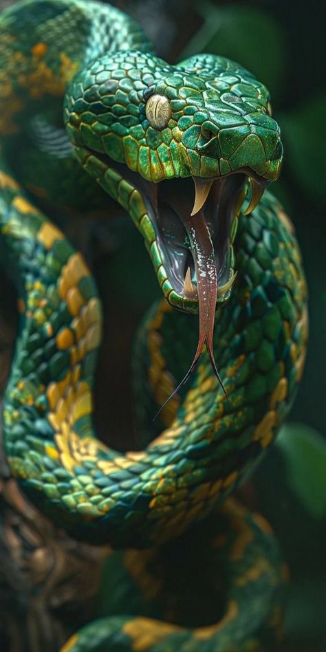 Ocean Creatures Art, Most Dangerous Animals, Snake Images, Snake Photos, Colorful Snakes, Snake Wallpaper, Beautiful Snakes, Snake Art, Dangerous Animals