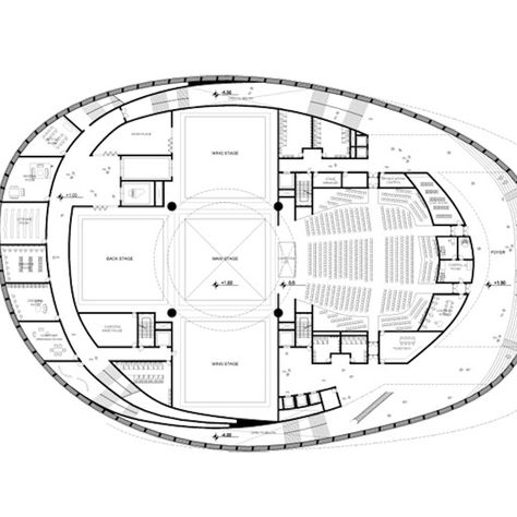 Busan Opera House Proposal by PRAUD Opera Plan Architecture, Mountain House Architecture, Affordable Housing Architecture, Tea House Architecture, Opera Architecture, Passive House Architecture, Japanese House Architecture, Theatre Plan, Architecture Scandinavian