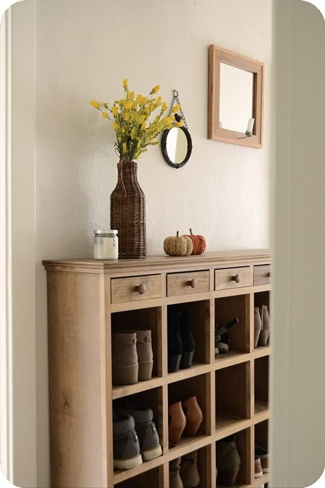 Small Entryway Shoe Storage Ideas Modern, Vestibule Shoe Storage, Shoe Storage Table Entryway, Winter Shoe Storage Entryway, Diy Entry Table With Shoe Storage, Entryway Shoe Ideas, Shoe Solutions Entryway, Entryway Shoe Shelf, Entryway With Shoe Cabinet