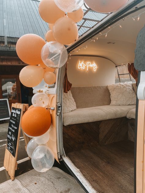 Vw Birthday Party, Photo Booth Balloons, Vw Bus Backdrop, Vw Van Photo Prop, Diy Vw Bus, Vw Bus Photo Booth Diy, Photo Camper, Volkswagen Photobooth, Campervan Photobooth