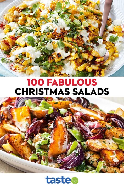 Here they are: the best Christmas salad recipes perfect for summer in Australia. We’ve rounded up our top-rated, most-viewed salads for all the inspiration you need this festive season, whether it be warm roast potato salad, a simple lemony leaf salad or a layered Christmas pasta salad. What’s more, these salads are so good, they might just outshine the main event dishes. Xmas Lunch Ideas Christmas Dinners, Easy Christmas Salads Recipes, Best Christmas Salad Recipes, Christmas Salads Australia, Xmas Pasta Salad, Summer Christmas Lunch Ideas, Christmas Side Salads, Christmas Potato Salad, Christmas Tossed Salad