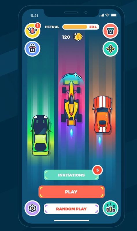 Car racing mobile game Idle Game, Game Graphics, Game Gui, Games Ideas, 2d Game Art, Game Interface, Game Ui Design, 카드 디자인, Game Illustration