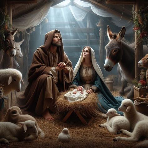 Nativity Of Jesus Christ, Nativity Scene Pictures, Jesus Art Drawing, Nativity Of Jesus, Spiritual Photos, Jesus Cartoon, Mother Mary Images, Jesus Christ Artwork, Jesus Photo