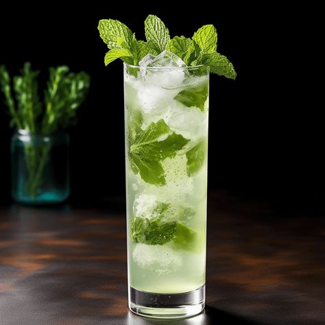 Ingredients: Soju:2oz · Fresh Lime Juice:1oz · Simple Syrup:0.5oz · Mint Leaves:6-8 · Asian Pear:0.5 · Soda Water:Top · Garnish:Mint Sprig and Asian Pear Slice Kamikaze Cocktail, Soju Cocktail, Mojito Drink, Asian Pear, Simple Syrup Recipes, Cocktails To Try, Mojito Cocktail, Sweet Cocktails, Relaxing Evening