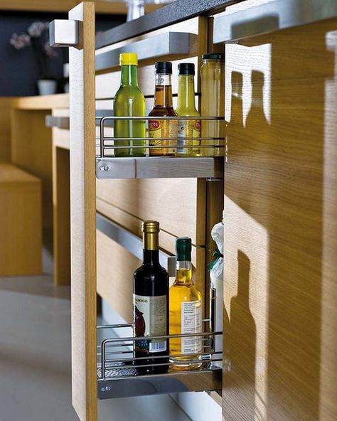 Pull Out Bottle Drawers Pull Out Kitchen Cabinet, Slim Storage Cabinet, Narrow Storage Cabinet, Drawers And Shelves, Kitchen Drawing, Kitchen Pulls, Kitchen Organisation, Kitchen Spices, Kitchen Drawers