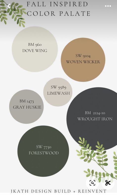 Paint Colors To Open Up A Room, Gray Olive Color Scheme, Complimenting Paint Colors, Green Tan Black Color Palette, Black Green Grey Color Palette, Wall Paint Pallet Color Palettes, Dark Green And Wood Color Palette, Black Grey And Olive Green Living Room, Dark Gray And Olive Green Living Room