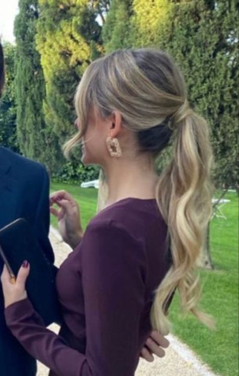 Bridesmaid Ponytail, Wedding Ponytail Hairstyles, Bridesmaid Hair Inspo, Wedding Ponytail, Bridemaids Hairstyles, Low Ponytail Hairstyles, Formal Hairstyles For Long Hair, High Ponytail Hairstyles, Guest Hair