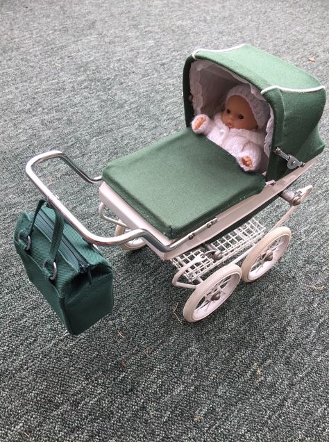 This post is dedicated to the miniature prams that go so well with Sasha dolls. I will attempt to give you information on all the different types of these prams and how to identify them. I have ask… Doll Pram, Carriage Stroller, Twin Pram, Vintage Pram, Dollhouse Nursery, Rubber Doll, Prams And Pushchairs, Sasha Doll, Dolls Prams