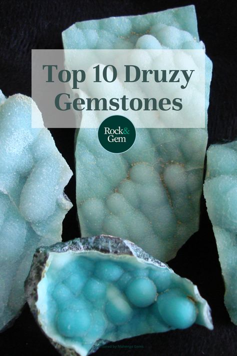 Druzy gemstones are cut from natural mineral specimens packed with small crystal surfaces that reflect light. Learn more about these beautiful gemstones!✨💎 #DruzyGems #NatureInspired Beautiful Gemstones, Druzy Crystal, Agate Geode, Natural Minerals, Rock Crystal, Crystal Gems, Mineral Specimen, Feng Shui, Druzy