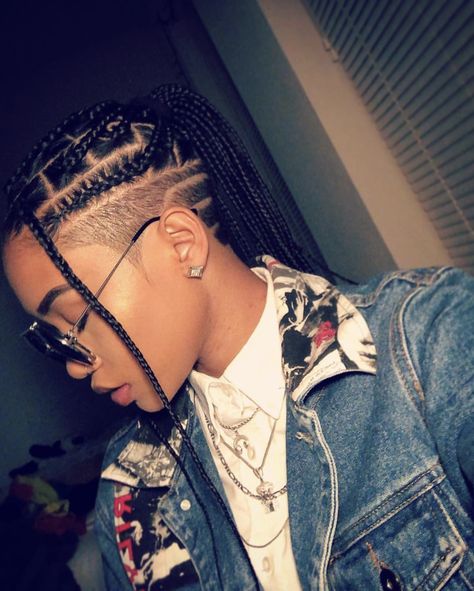 Stud Hairstyles Braids, Stud Braid Hairstyles, Stud Hairstyles, Beyonce Hair, Braids With Shaved Sides, Shaved Side Hairstyles, Shaved Hair Designs, Tapered Natural Hair, Tapered Hair