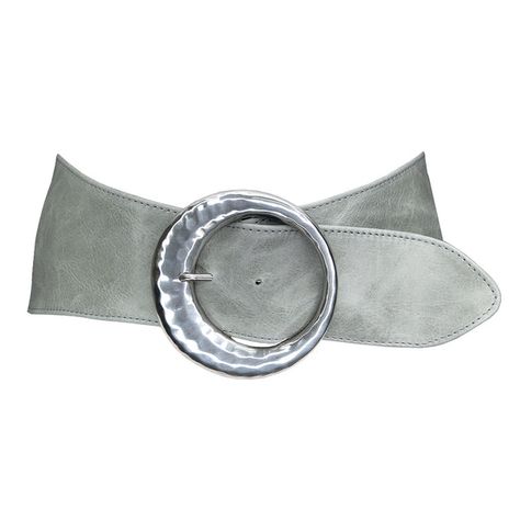 Wendy Belt Wide Sage Leather Silver Round Large Buckle - Streets Ahead – StreetsAheadInc Electric Daisy, Audio Room, Silver Belts, Leather Silver, Mode Inspiration, Soft White, Fashion Killa, Italian Leather, Outfit Inspirationen