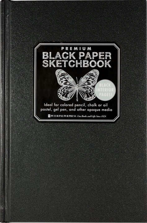 Black Paper Sketchbook, Notebook Sketches, Peter Pauper Press, Black Drawing, Plain Notebook, Cool Journals, Dot Grid Notebook, Bullet Journal Notebook, Drawing Paper