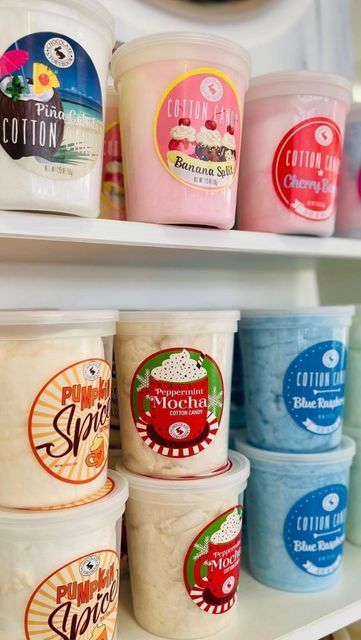 Cypress Sweets on Instagram: "Looking for fun cotton candy flavors in adorable 🥰, handy tubs? Well, Stop 🛑 #WeGotWhatYouLookingFor at @cypresssweets! 💚💛💙❤️💜 #funcandystore #cottoncandy #teamfundraising #fungifts #treatstreatstreats #cottoncandy #popcorn #candy #pink #party #like #love #follow #candyfloss #icecream #birthdayparty #food #eventplanner #fun #birthday #bubblegum #sweet #foodie #tables #cfisdspirit" Cotton Candy Flavors, Candy Flavors, Popcorn Candy, Cotton Candy Flavoring, Flavored Sugar, Peppermint Mocha, Birthday Weekend, Best Candy, Pink Party