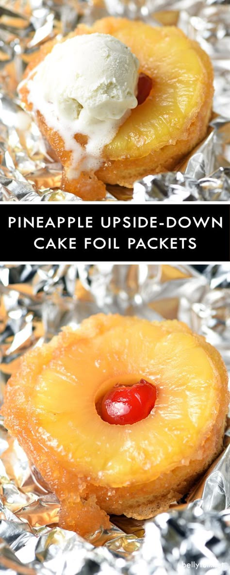 Pineapple Upside Down Cakes, Upside Down Cakes, Foil Packet Dinners, Foil Dinners, Foil Pack Meals, Camping Desserts, Foil Packet Meals, Foil Packets, Campfire Food