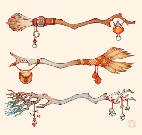 Ewolucje Eevee, Witch Props, Witches Broomsticks, W.i.t.c.h Aesthetic, Fantasy Witch, Props Concept, Bg Design, Props Art, Fantasy Props