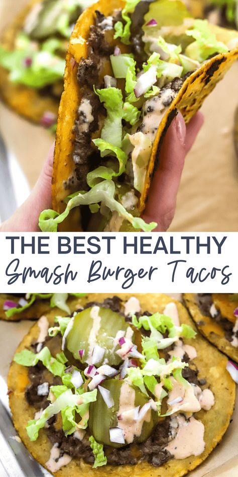 Healthy Smash Burger Recipe, Mash Burgers, Burger On Tortilla, Tortilla Burger Smash, Smash Burger Recipe Tortilla, Smash Burger Tortilla, Tortilla Burgers, Tortilla Burger, Taco Burgers