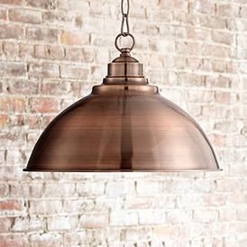 Southton Copper Dome 13 1/4" Wide Pendant Light Copper Dome Pendant Light, Swag Pendant Light, Wide Pendant Light, Chandelier Farmhouse, Rustic Table Lamps, Swag Lamp, Industrial Style Lighting, Swag Light, Dome Pendant Lighting