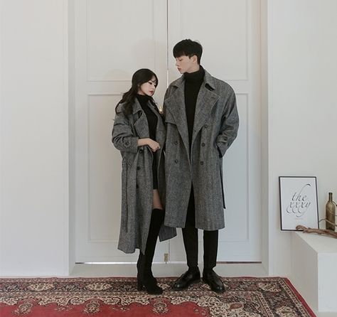 Korean Couple Fashion, Korean Couple Outfits, Dark Academia Aesthetic Fashion, Couple Outfits Matching, Couple Matching Outfits, Couple Fashion, Chinese Fashion Street, Outfit Korean, Couple Dress