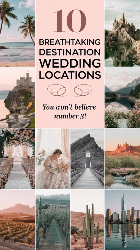 10 Breathtaking Destination Wedding Locations That Will Make You Say 'I Do!' (Number 3 Is a Dream!) Usa Destination Wedding, Small Wedding Destinations, Unique Destination Wedding Ideas, Destination Wedding Usa, Cheap Destination Wedding, Us Destination Wedding, Small Private Wedding, Affordable Destination Wedding, Wedding Destination Ideas