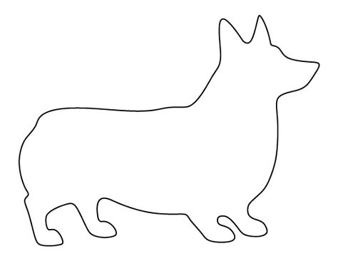 Corgi pattern. Use the printable outline for crafts, creating stencils, scrapbooking, and more. Free PDF template to download and print at http://patternuniverse.com/download/corgi-pattern/ Corgi Pattern Sewing, Corgi Crafts, Felt Corgi Pattern, Corgi Template, Corgi Outline, Corgi Plush Pattern, Dog Template, Animal Templates, Queen Birthday