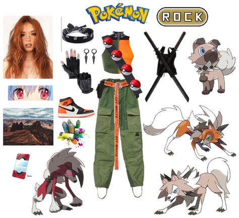 Pokémon Inspired Outfits, Pokemon Aesthetic Outfit, Pokémon Trainer Outfit, Pokemon Trainer Outfit Ideas, Pokemon Outfits Ideas, Pokemon Inspired Outfits, Outfits Ideas Drawing, Rock Type Pokemon, Pokémon Outfits