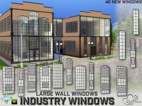 The Sims Resource: Industry Windows for Large Wall Size by BuffSumm • Sims 4 Downloads Industrial Stairs, Infrarot Sauna, Living Room Mirror, Living Room Industrial, Industrial Windows, Room Mirror, Industrial Home, Sims 4 House Design, Casas The Sims 4