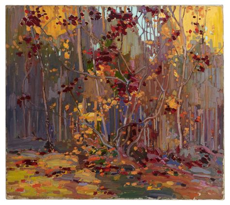 Tom Thomson Sketch for "Maple Saplings, October", Fall 1915 Tom Thomson Paintings, Dulwich Picture Gallery, Tom Thomson, Art Gallery Of Ontario, Canadian Painters, Group Of Seven, Principles Of Art, Canadian Art, Oil Painting Reproductions