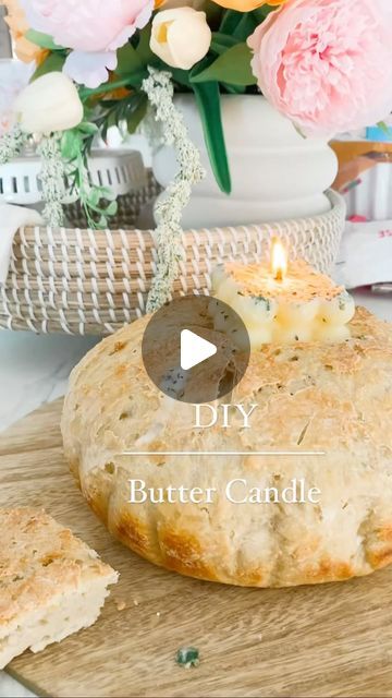 Butter Wick Bread, Candle Bread Bowl, Bread Bowl Candles, Viral Butter Candle, Candle Butter Bread, Butter Candle Video, Butter Candle Bread Bowl, Bread With Butter Candle, Butter Molds How To Make