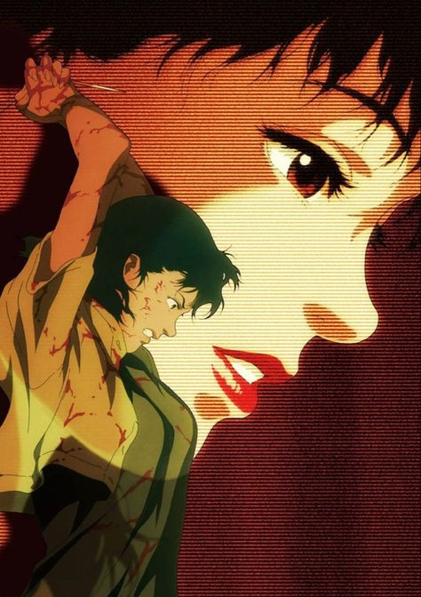 By kon satoshi on Danbooru Satoshi Kon, Foto Cartoon, Blue Anime, Perfect Blue, Blue Poster, Old Anime, Anime Wall Art, Manga Covers, 90s Anime