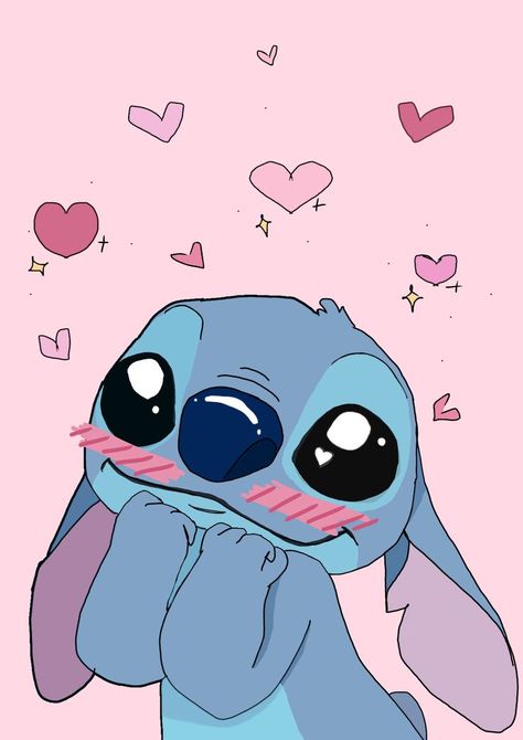 ليلو وستيتش, Lilo And Stitch Drawings, Photo Stitch, Stitch Quote, Pink Stitch, Images Kawaii, Stitch Drawing, Lilo Et Stitch, Disney Collage