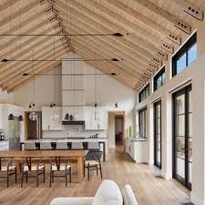 75 Beautiful Vaulted Ceiling Kitchen Pictures & Ideas - March, 2021 | Houzz Large Kitchen Ideas, Vaulted Ceiling Ideas, Vaulted Ceiling Lighting, Vaulted Ceiling Kitchen, Vaulted Ceiling Living Room, Ceiling Kitchen, Ideas For Storage, Open Ceiling, Transitional Modern