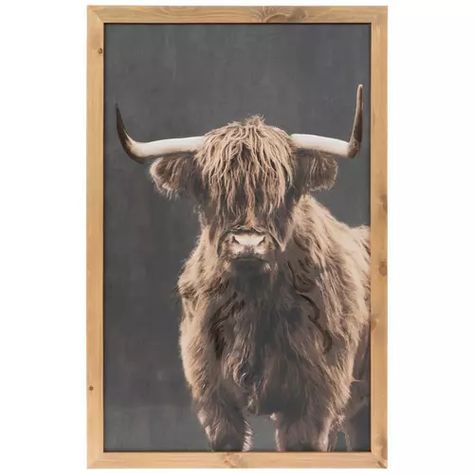 Kitchen Utensils & Container Wood Wall Decor | Hobby Lobby | 2072742 Modern Western Wall Art, Cow Dining Room Decor, Brown Highland Cow, Western Living Room Decor, Farmhouse Office Decor, Western Living Room, Cow Nursery, Wall Decor Hobby Lobby, Western Wall Art