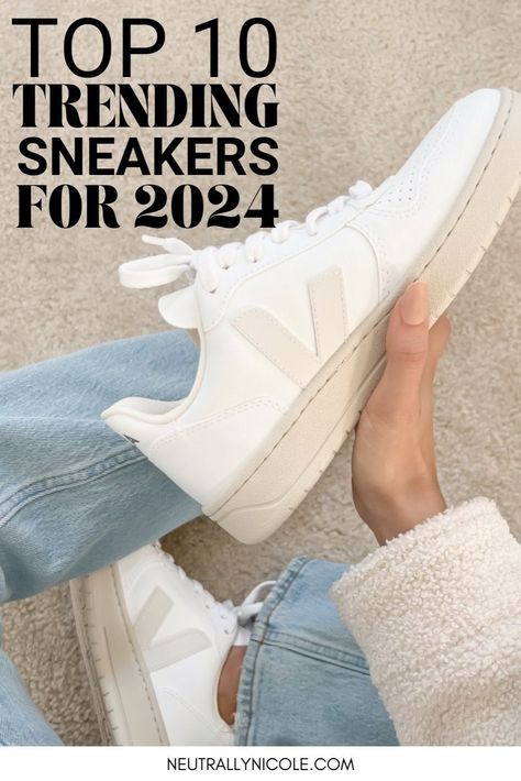 The Top Trendy Sneakers for Women 2024 | Trendy Women's Fashion Sneakers Over 40 For Women, Sneakers 2025 Trend, Shoes 2025 Trends, Best Sneakers 2024 Women, Trending Womens Sneakers, Neutral Sneakers Women Outfit, Women’s Trendy Sneakers 2024, Sneakers For Women 2024, Trend Sneakers 2024 Woman