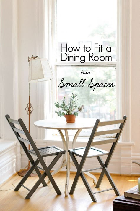 Small Apartment Therapy, Apartment Dining, Space Apartments, Rental Apartment, Small Room Design, Small Dining, Bistro Table, House Tour, Small Space Living