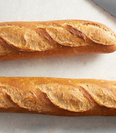 Classic Baguettes Recipe | King Arthur Baking Heart Healthy Bread, Panera Copycat Recipes, Sourdough Baguette Recipe, Baguettes Recipe, Baguette Recipes, Best Garlic Bread Recipe, Homemade Ciabatta Bread, French Baguette Recipe, Best Garlic Bread