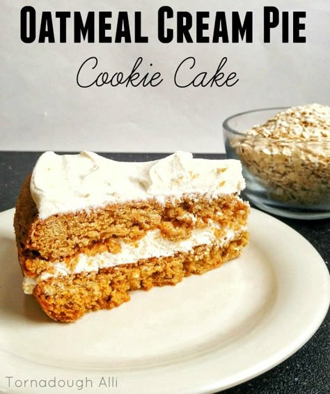 Oatmeal Cream Pie Cake, Debbie Cakes, Oatmeal Cream Pie, Love Bakes Good Cakes, Fancy Desserts Recipes, Banana Bread Cookies, Good Cakes, Cake Form, Oatmeal Cream Pies