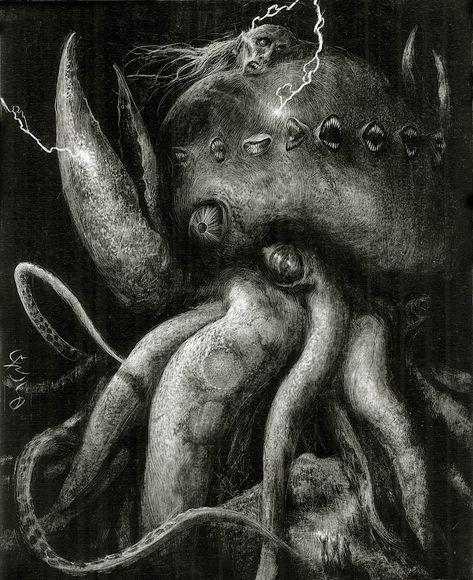 Santiago Caruso ofellabuta.com Santiago Caruso, Dunwich Horror, Tentacle Art, Pink Pen, Weird Fiction, Eldritch Horror, Hp Lovecraft, Cthulhu Mythos, Cosmic Horror