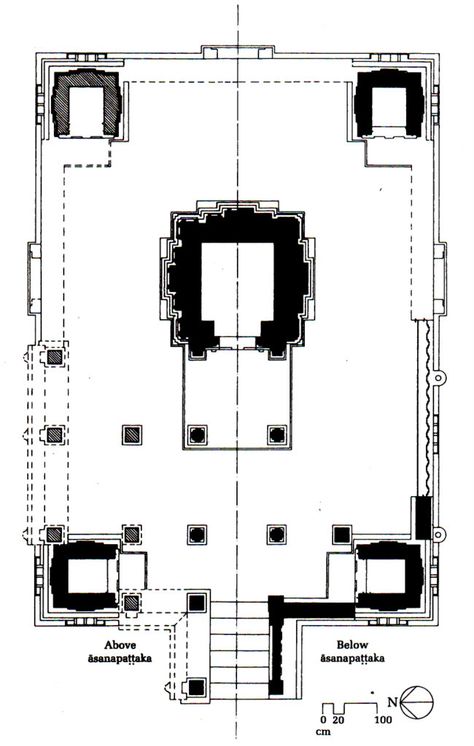 https://flic.kr/p/s3ovd5 | DOC81/9835 - Plan of the Harihara temple No. 2 at Osian | Fig. 79 in: MEISTER, Michael W.; DHAKY, M.A. and DENA, Krishna (1988). Encyclopaedia of Indian Temple Architecture. North India. Period of Early Maturity c. AD. 700 - 900. American Institute of Indian Studies, Princeton University Press, Vol. II, Part 2. Temple Plan, Stair Design Architecture, Building Types, Zbrush Models, Indian Temple Architecture, Stair Design, Alchemy Art, Drawing Architecture, 2d Drawing