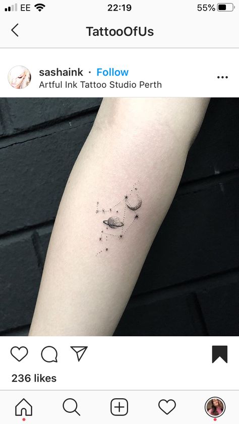 Tatuaje Trash Polka, Leo Constellation Tattoo, Aries Constellation Tattoo, Saturn Tattoo, Diy Tattoo Permanent, Leo Constellation, Yakuza Tattoo, Constellation Tattoo, Planet Tattoos