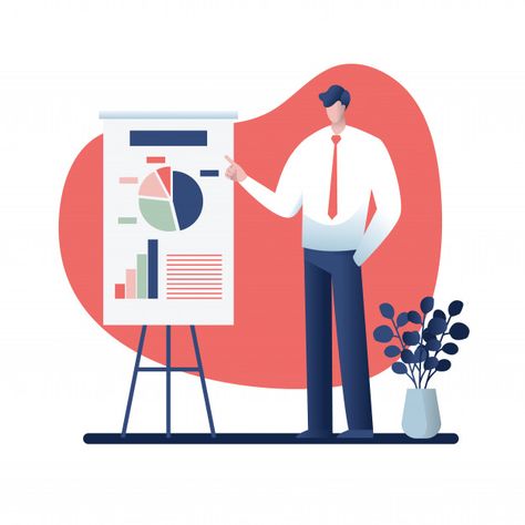 Businessman at a presentation  business ... | Premium Vector #Freepik #vector #business #people #character #cartoon Business Cartoon Characters, Copy Examples, People Character, Vector Characters, Business Cartoons, Website Images, Character Cartoon, Business Concept, Website Illustration