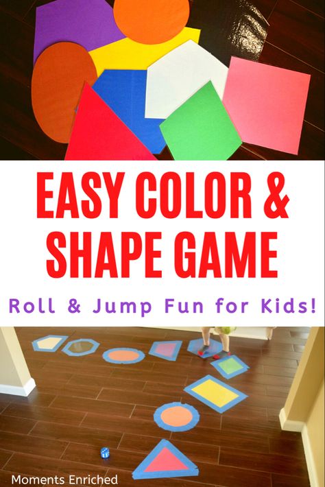 Shapes And Colors Preschool Activities Free Printable, Triangle Preschool Activities, Shape Games For Preschool, Game Night Ideas For Kids, Triangle Game, Triangles Activities, Family Game Night Ideas, Game Night Ideas, Teach Colors