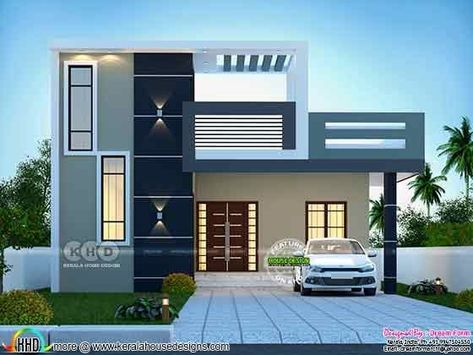 Single Floor House Design, 2bhk House Plan, House Outer Design, House Roof Design, Small House Front Design, Small House Elevation, House Balcony Design, Two Story House, Small House Design Exterior