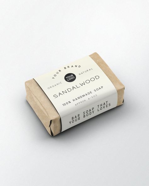 Soap Packaging Minimalist, Handmade Soap Business Card, Printable Packaging Template, Soap Sleeve Packaging, Soap Bar Ideas, How To Make Soap Labels, Soaps Packaging Ideas, Handmade Soap Labels, Bar Soap Packaging Ideas