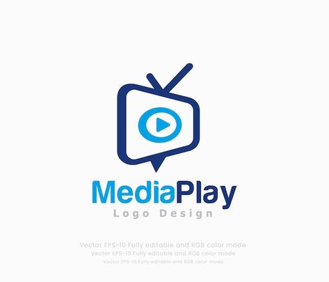 Vector a logo for media play logo design | Premium Vector #Freepik #vector #multimedia-logo #business-logo #media-logo #logo-templates