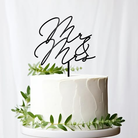 PRICES MAY VARY. Material: mirror acrylic Size: 6 inches in width Use occasion: wedding 6 Inch Wedding Cake, Jas Wedding, Cake Topper Design, Black Wedding Cake, Mother Of The Bride Fashion, Topper Design, Black Wedding Cakes, Bride Fashion, Cake Inspo