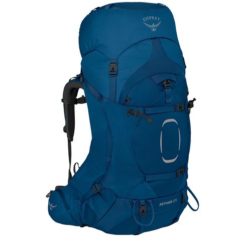 Osprey Aether 65 Mens Hiking Backpack - Deep Water Blue is available from Osprey. Osprey Daylite, Osprey Packs, Water Blue, Backpacking Packing, Deep Water, Urban Exploration, Backpack Sport, Osprey Backpack, Hiking Backpack