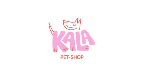 Kala Pet-shop :: Behance Pet Company Logo, Pet Logo Branding, Pet Branding Design, Pet Shop Design, Dog And Cat Logo, Dog Logos Ideas, Shop Branding Design, Cute Branding, 손 로고