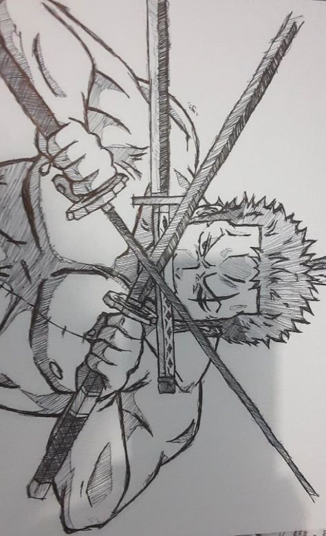 Zoro Pencil Sketch, Anime Zoro Drawing, One Piece Drawing Zoro, Roronoa Zoro Drawing Sketch, How To Draw Zoro, Zoro One Piece Sketch, Zoro Sketch Art, Ronoroa Zoro Manga, Zoro Drawings Sketch